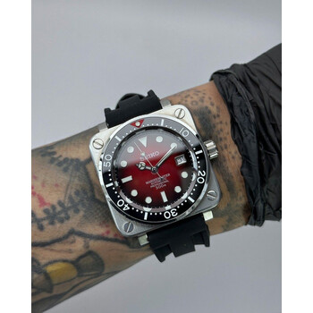  Custom Seiko Mod • Red Vignette Diver BR03 • 42mm
